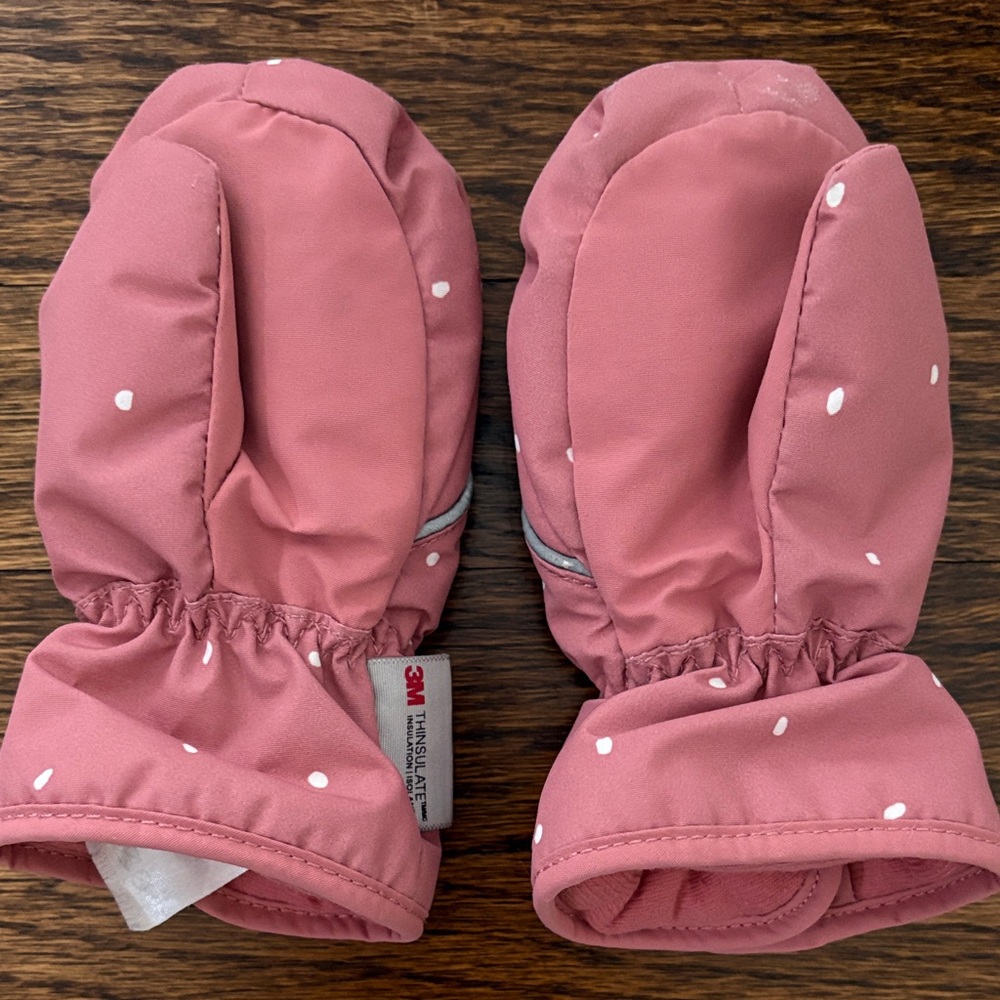 Pink Insulated Kids Mittens